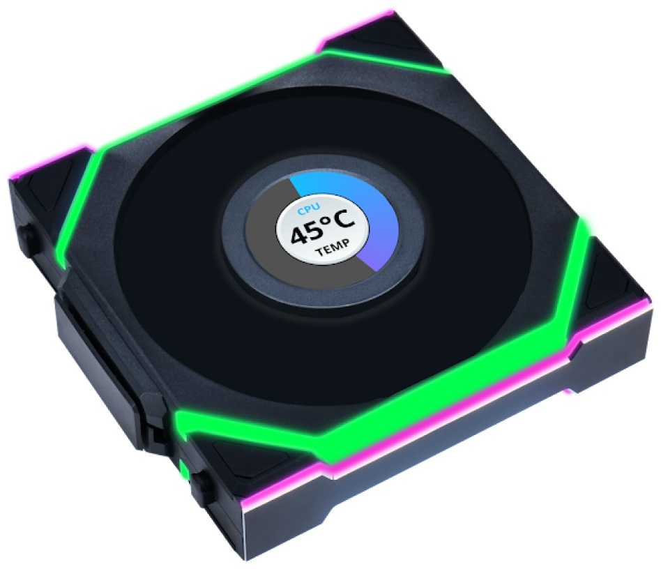 Кулер LIAN LI UNI FAN SL WIRELESS LCD 120mm No controller G99.12SLLCD1W1B.00