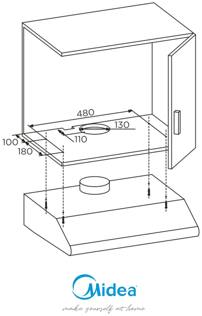 Вытяжка Midea MH60T349 X стальной