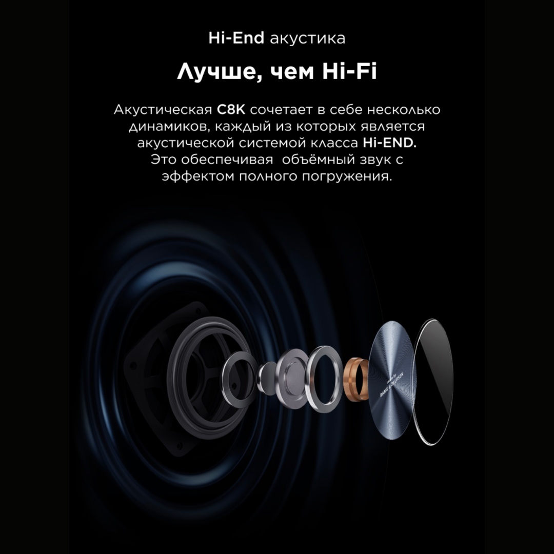 Телевизор TCL 65C8K 165 см черный