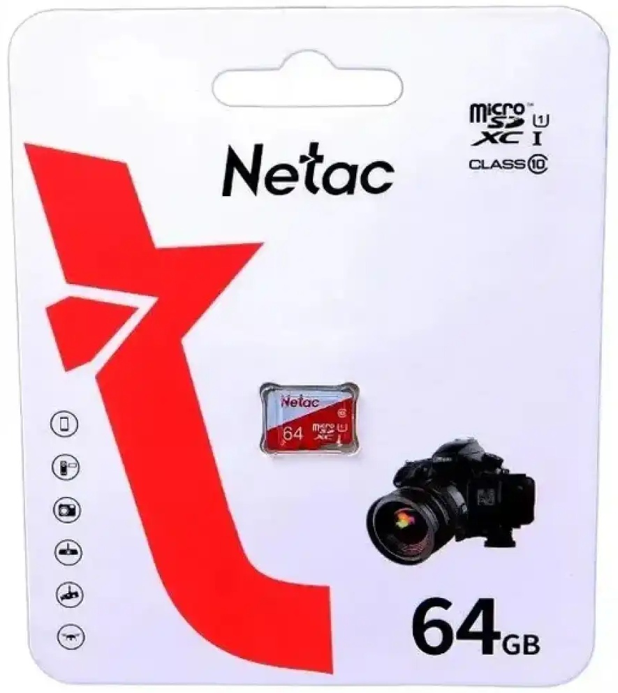 Карта памяти Netac microSDXC P500 ECO (NT02P500ECO-064G-S) 64 Гб