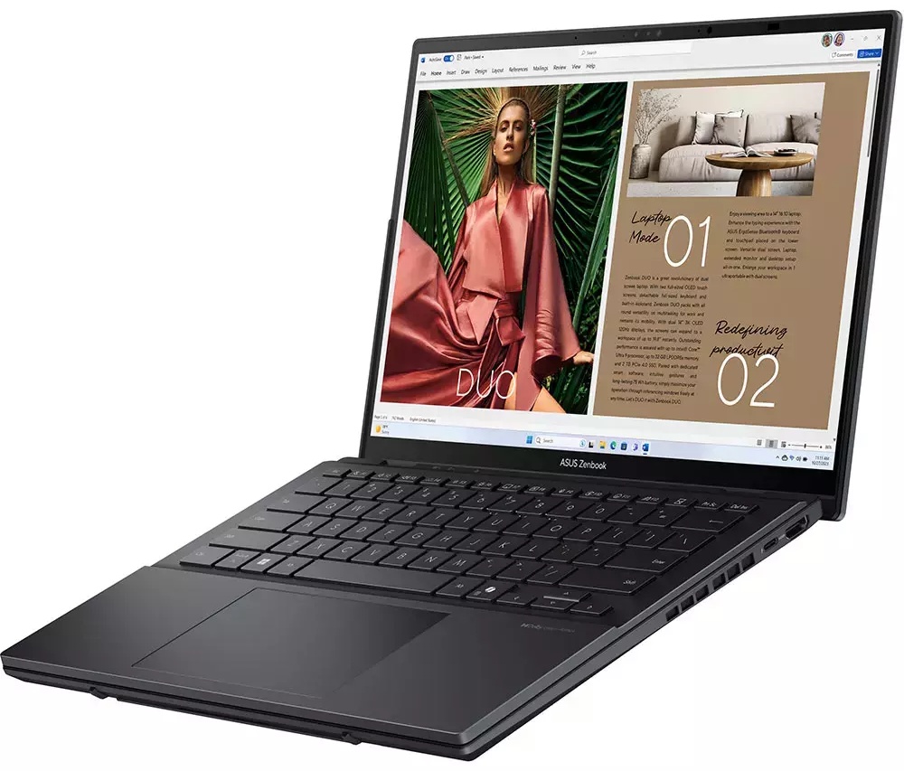 Ноутбук ASUS Zenbook Duo UX8406CA-QL078W 14\&quot; / 32 Гб / SSD 1024 Гб / Win 11 / 90NB14X1-M00320