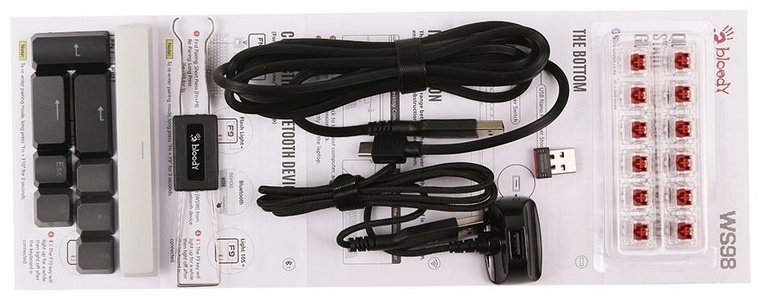 Клавиатура A4Tech WS98 Bloody Grey белый