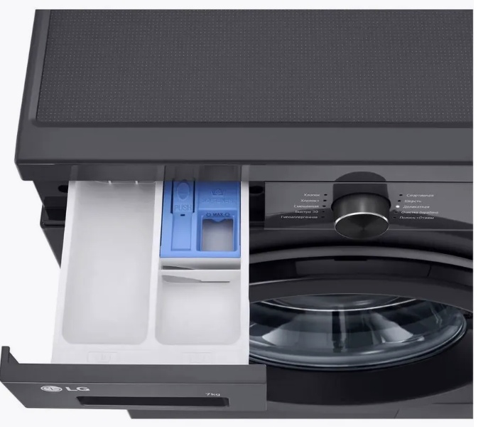 Стиральная машина LG F2Y1HS6J, черная