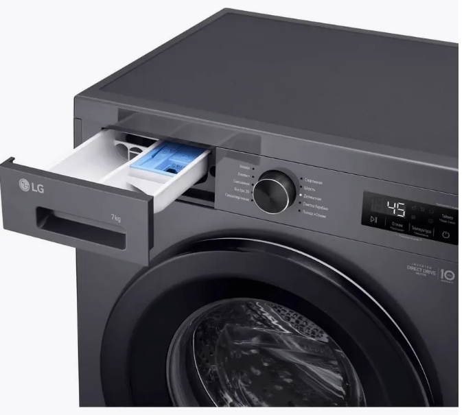 Стиральная машина LG F2Y1HS6J, черная