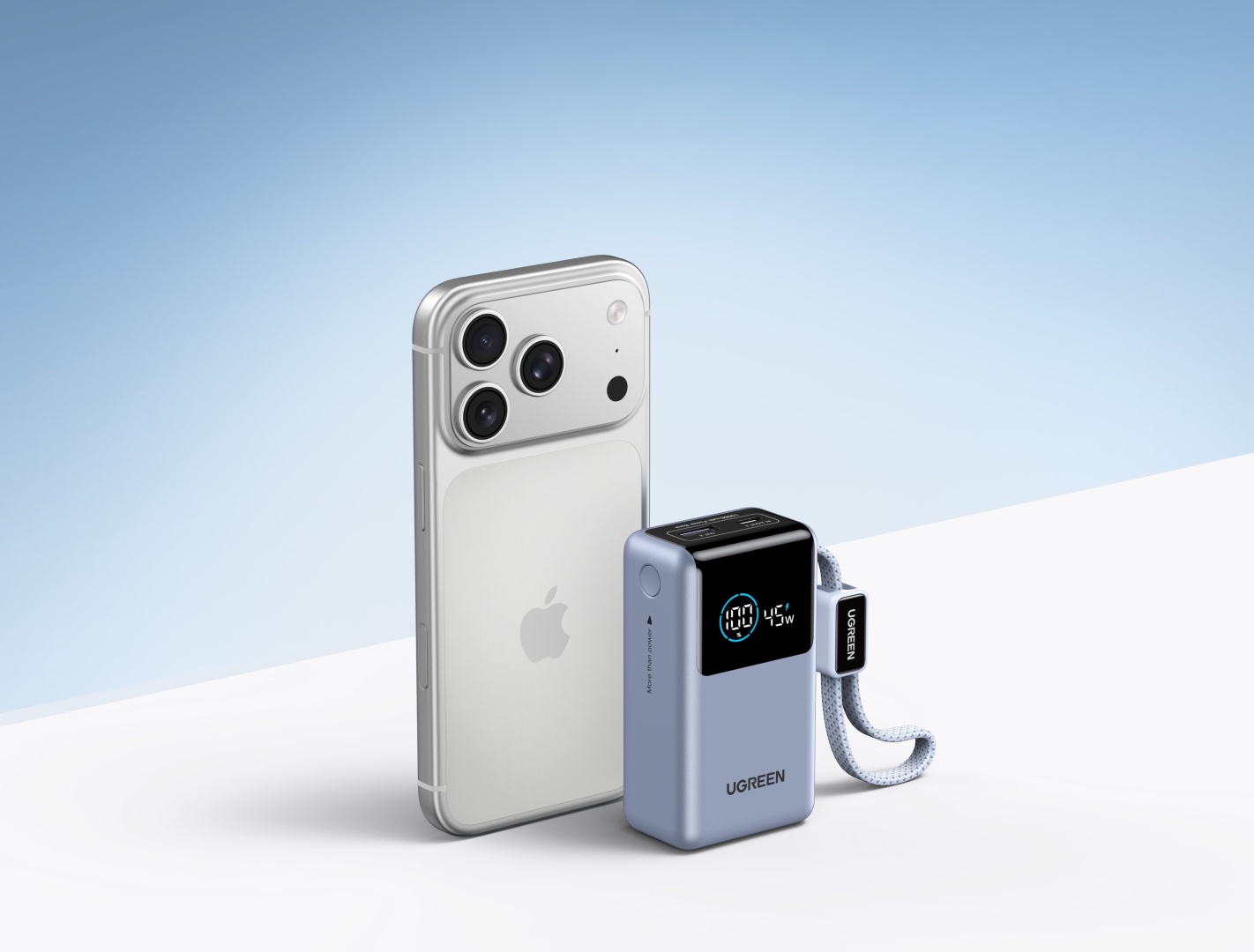 Внешний аккумулятор Ugreen PB727 (75701B) 10000 мАч 55 Вт голубой