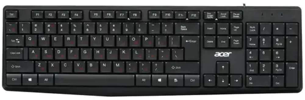 Клавиатура Acer OMW141, черная + мышь