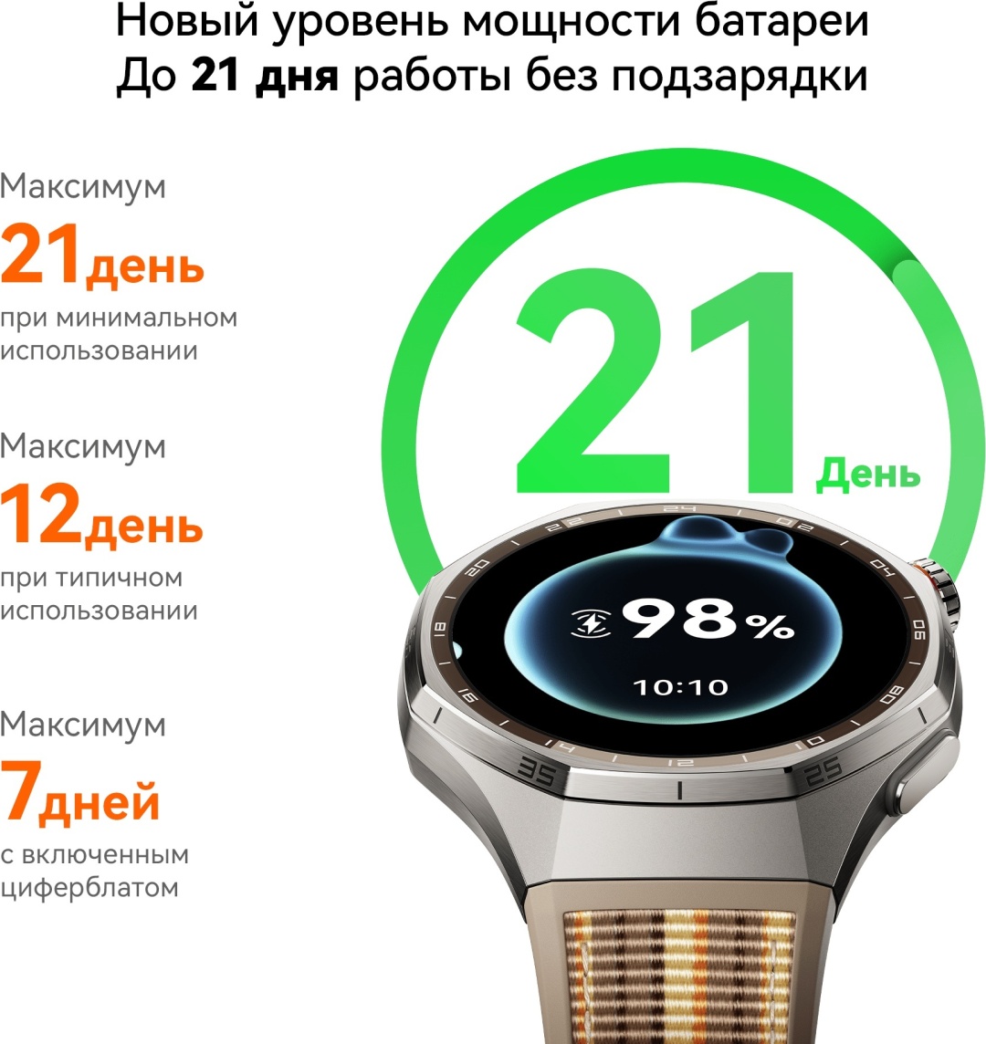 Смарт-часы Huawei WATCH GT 6 Pro 46 мм серебристый-серебристый