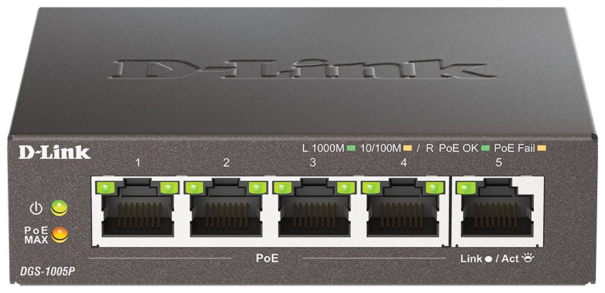 Коммутатор D-link DGS-1005P/B3A