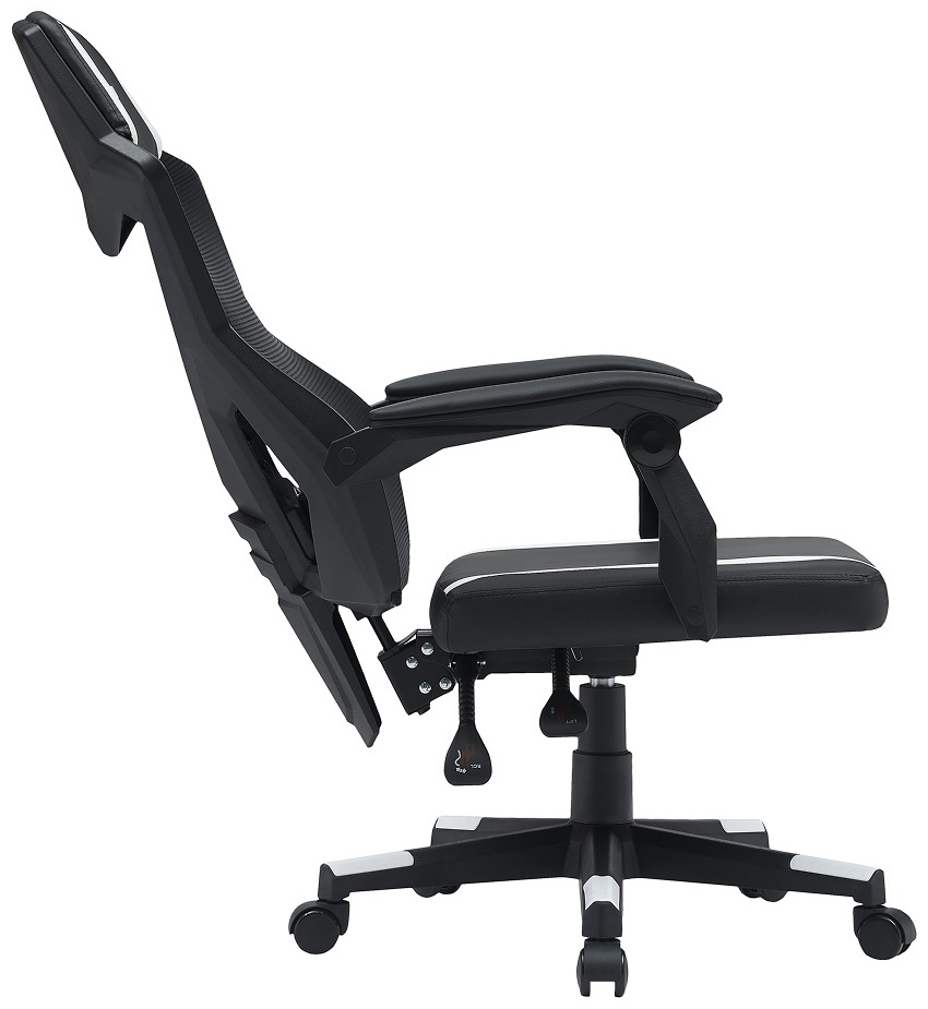 Игровое кресло Canyon CNE-MCH01W, черный, белый