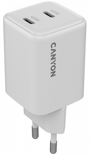 Зарядное устройство Canyon CU45CC USB Type-C 45 Вт белый