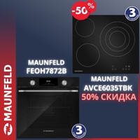 Духовой шкаф MAUNFELD FEOH7872B + AVCE6035TBK черный