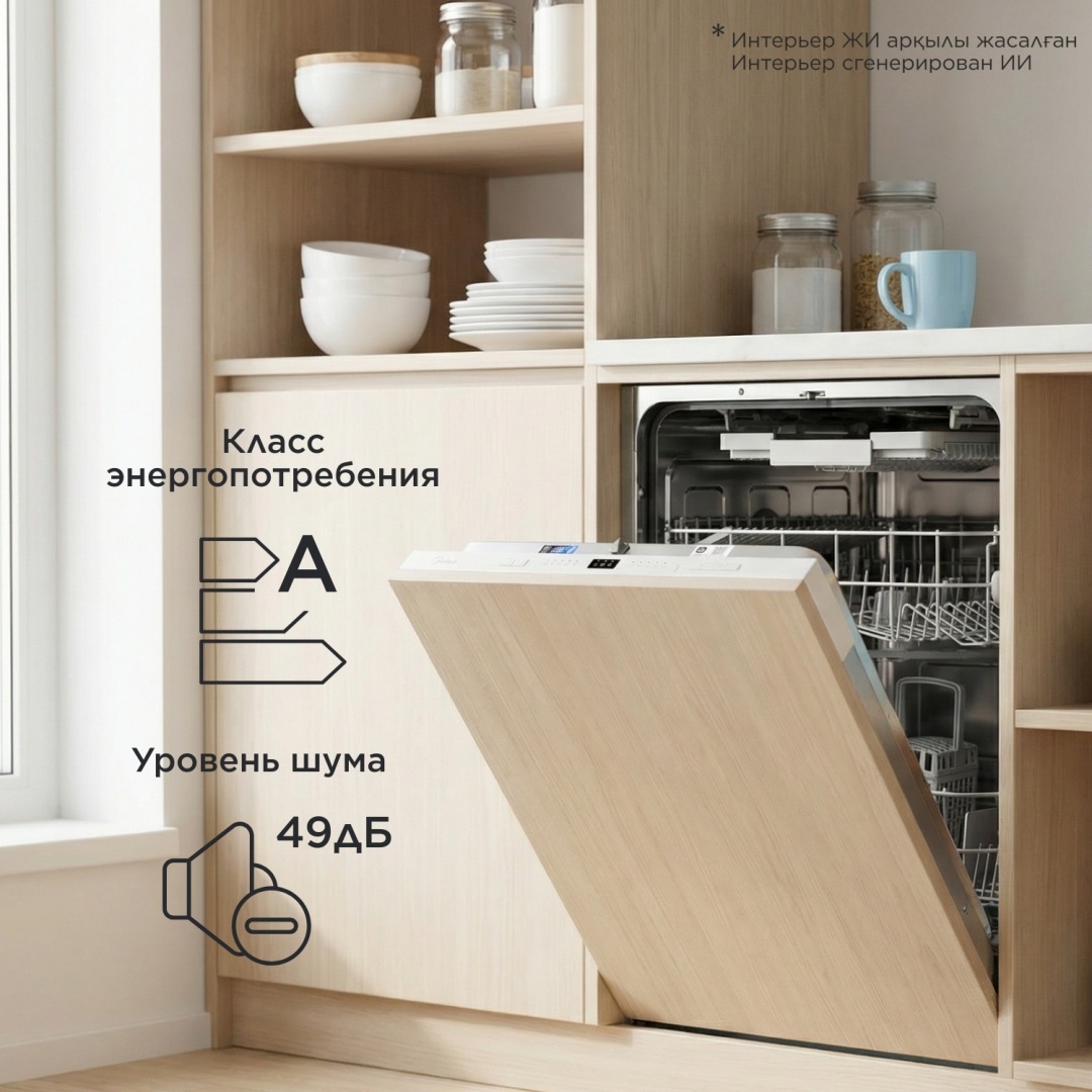 Посудомоечная машина Midea MID60S070i серый, белый