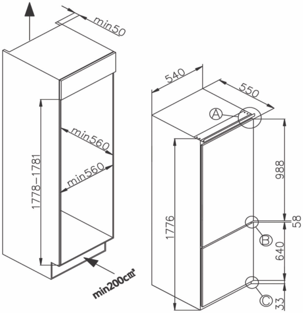Холодильник GRAND GNBI-241WNFO белый