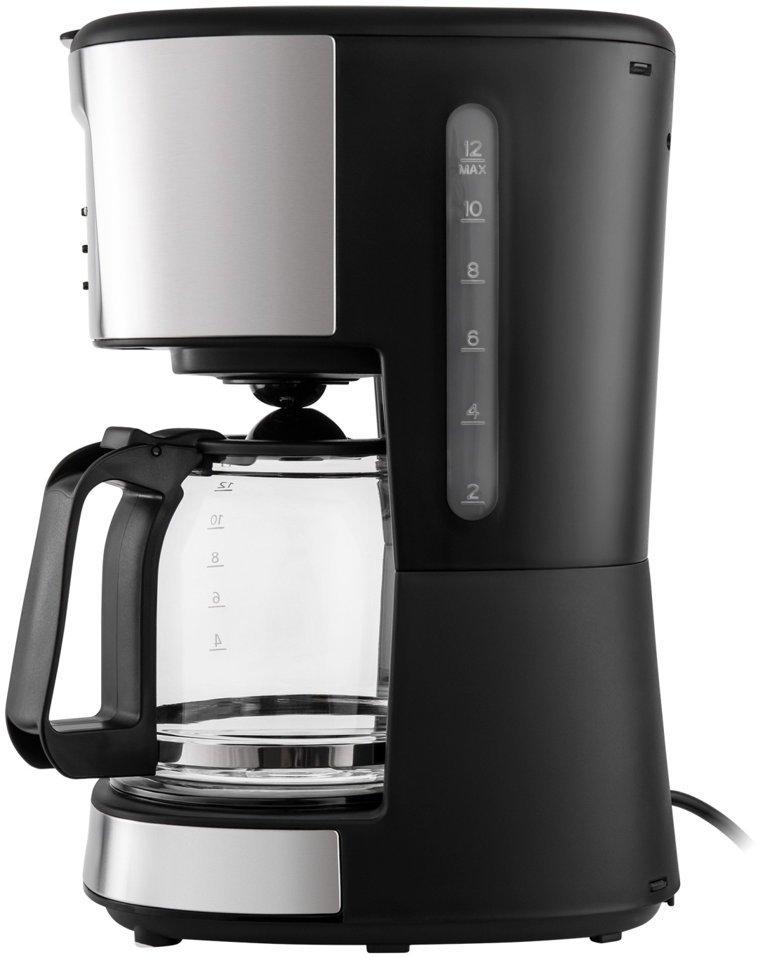 Кофеварка MAUNFELD MF-722S серебристый, черный