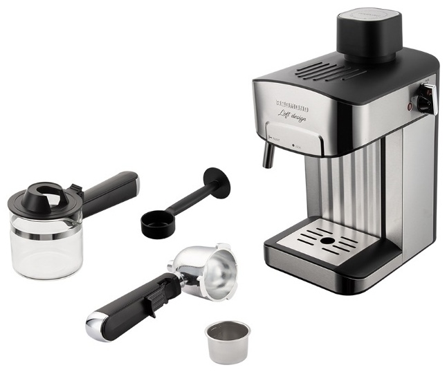 Кофеварка REDMOND RCM-M1523 черный, серебристый