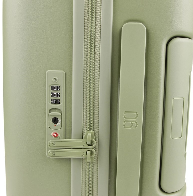 Чемодан NinetyGo Lightweight Pudding Luggage 218535 поликарбонат, полиэстер 35 зеленый