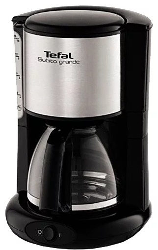 Кофеварка Tefal Confidence CM361838 черный, серебристый...