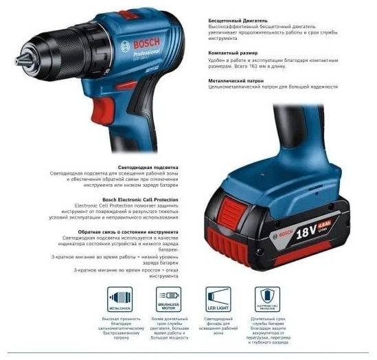 Bosch дрель-шуруповерт GSR 185-LI 06019K3005 18 В