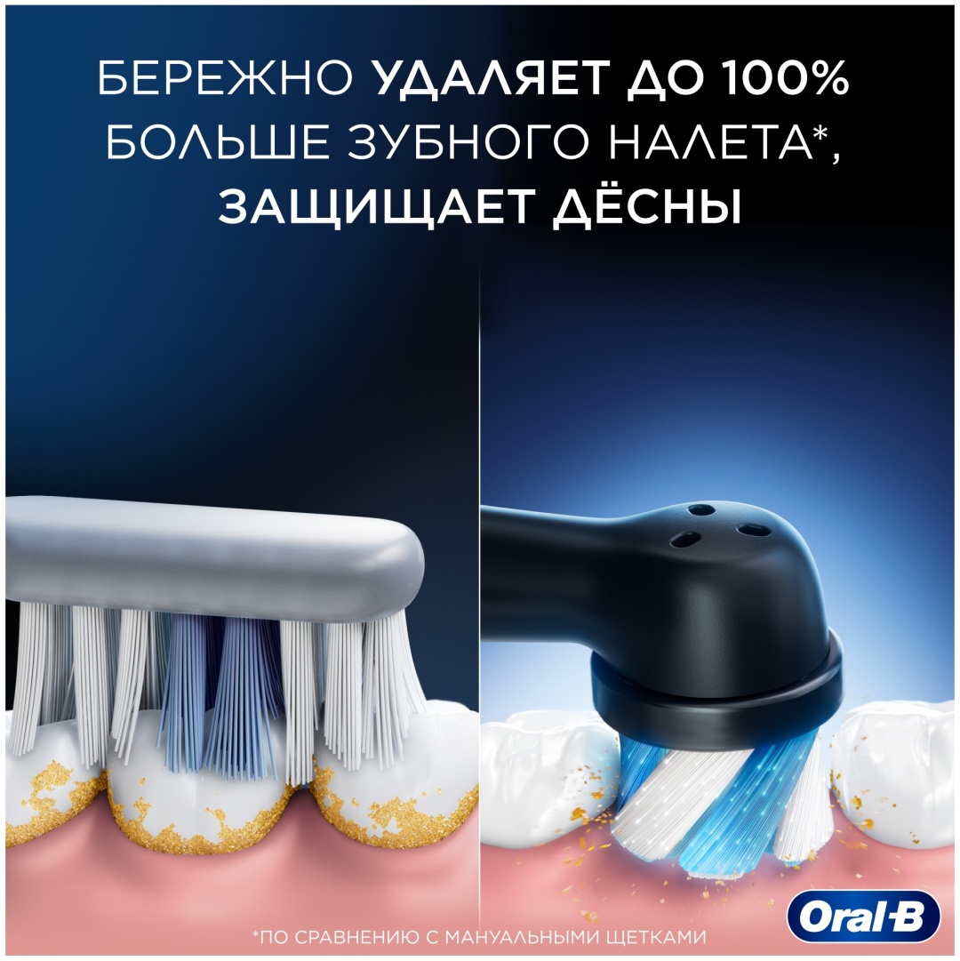 Oral-B ультразвуковая iO Series 3 Matte Black щетина средняя