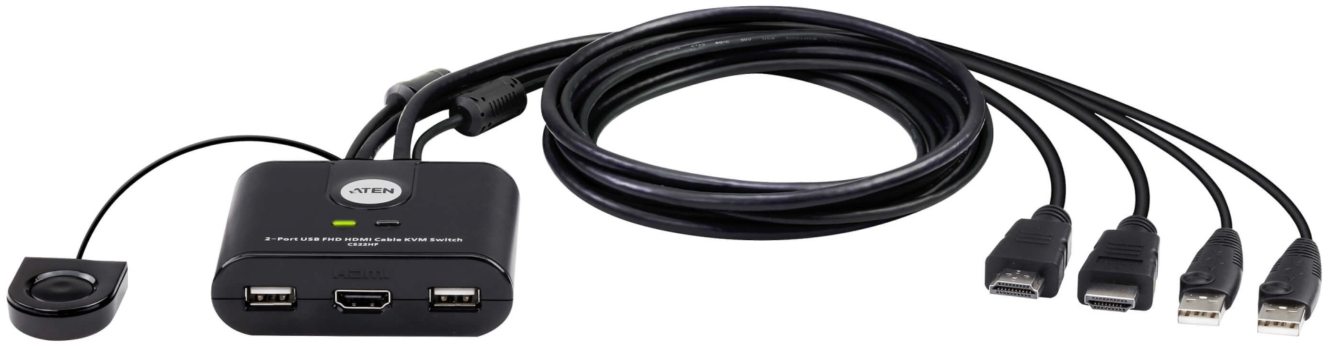 KVM-переключатель ATEN HDMI - USB 2.0 A 1.2 м CS22HF-AT