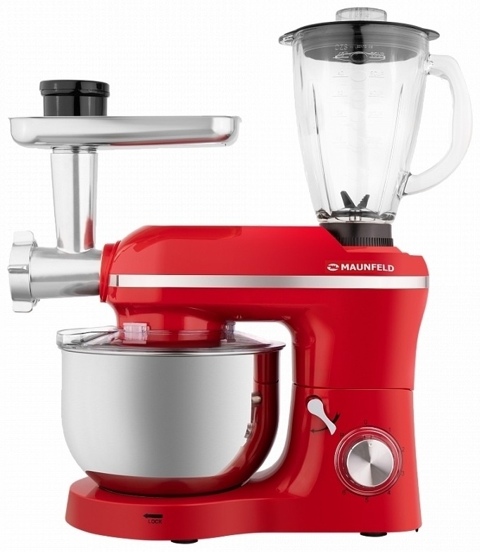 Кухонный комбайн 3в1 Maunfeld MF-433CH PRO, красный