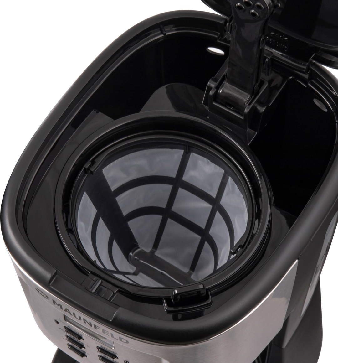 Кофеварка MAUNFELD MF-722S серебристый, черный