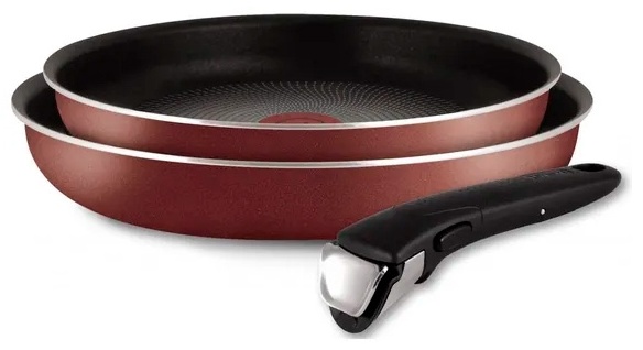 Tefal набор сковородок Ingenio RED 5 3 предмета 24/28 см 04217820 3 в 1