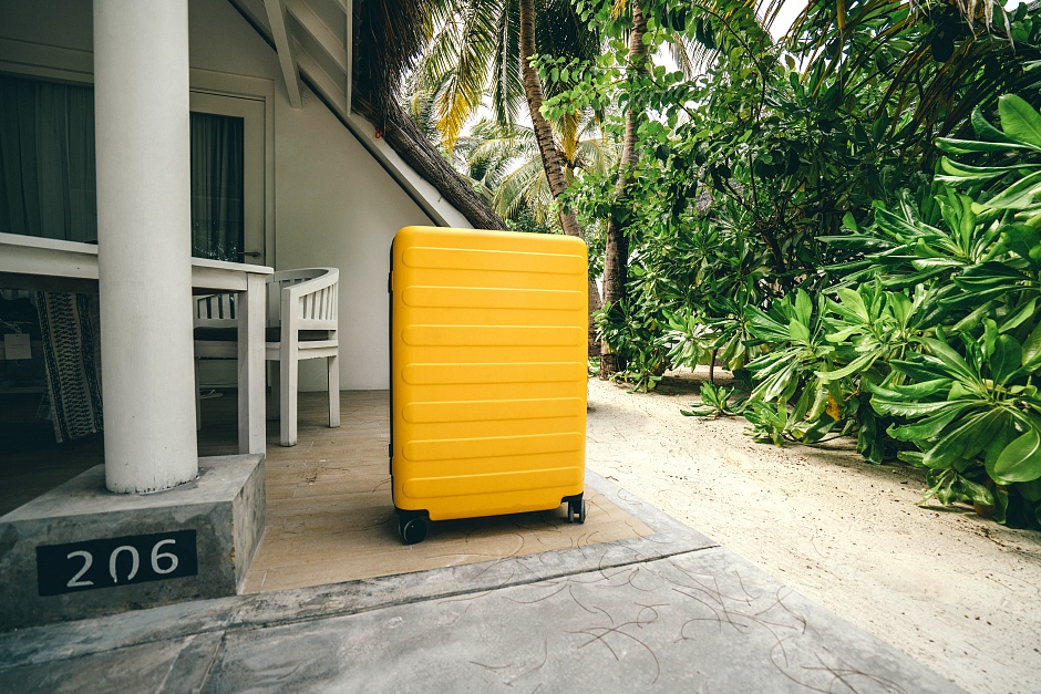 Чемодан NinetyGo Rhine Luggage -24 поликарбонат, полиэстер 65 желтый