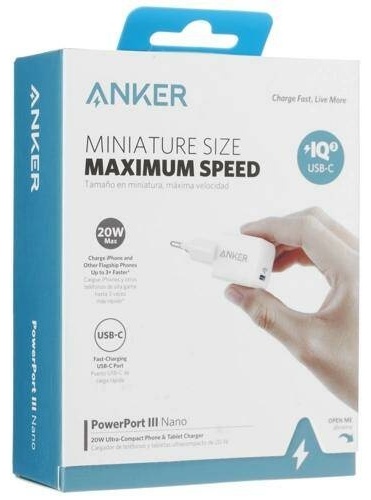 Anker PowerPort III Nano белый