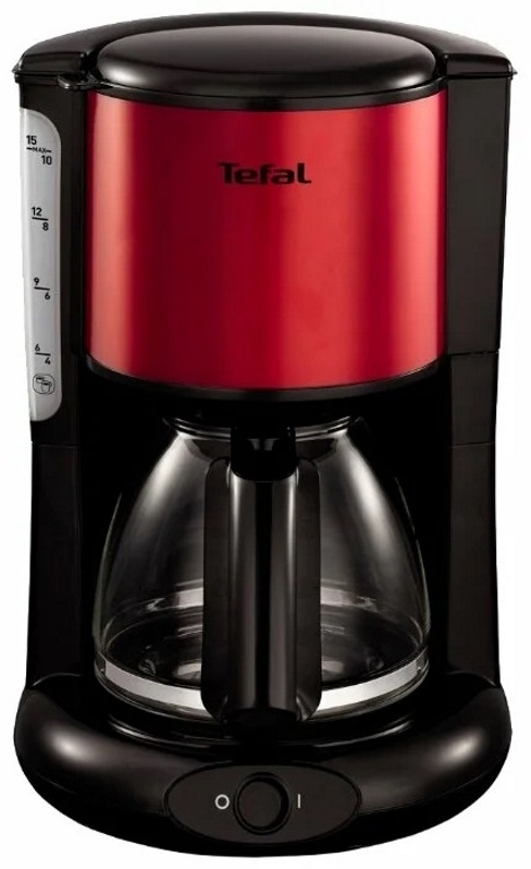 Кофеварка Tefal CM 361E38 черный, красный