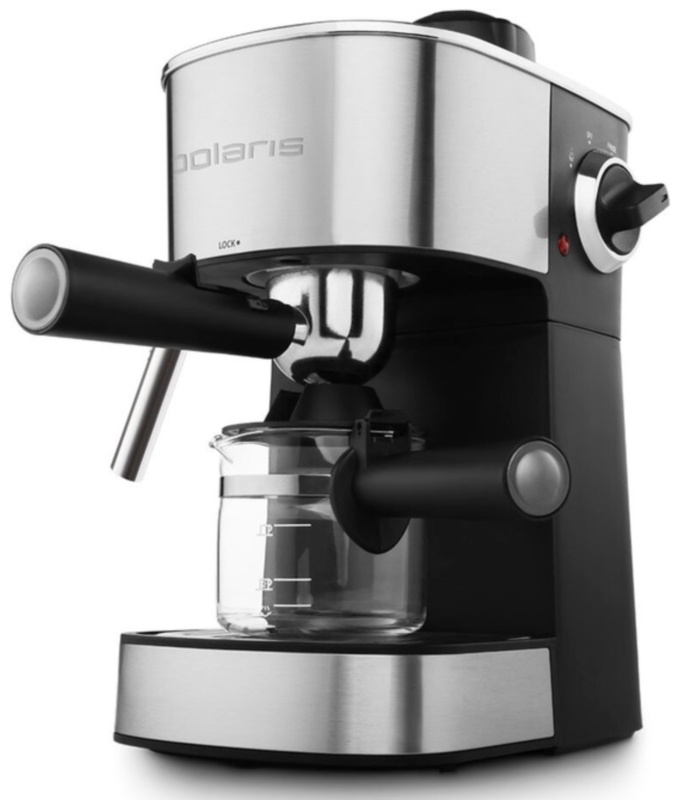 Кофеварка Polaris PCM 4009 серебристый, черный