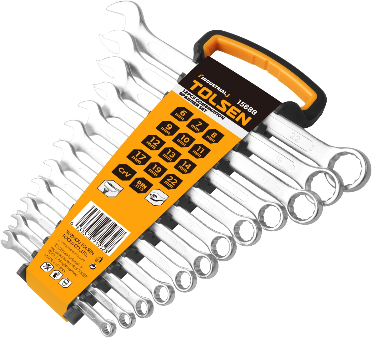 Набор ключей комбинированный Tolsen 15888, 12 шт