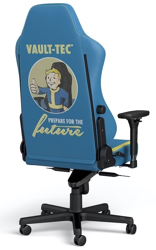 Игровое кресло Noblechairs HERO Fallout Vault Tec Edition, голубой, желтый