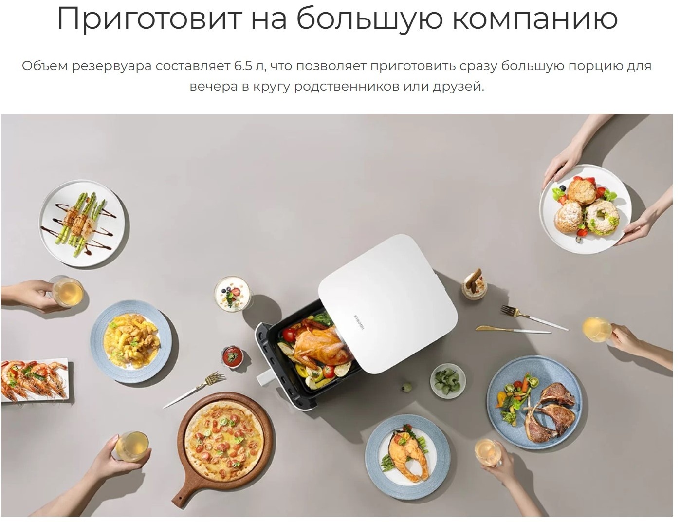 Аэрогриль Xiaomi Smart Air Fryer 6.5L BHR7358EU белый