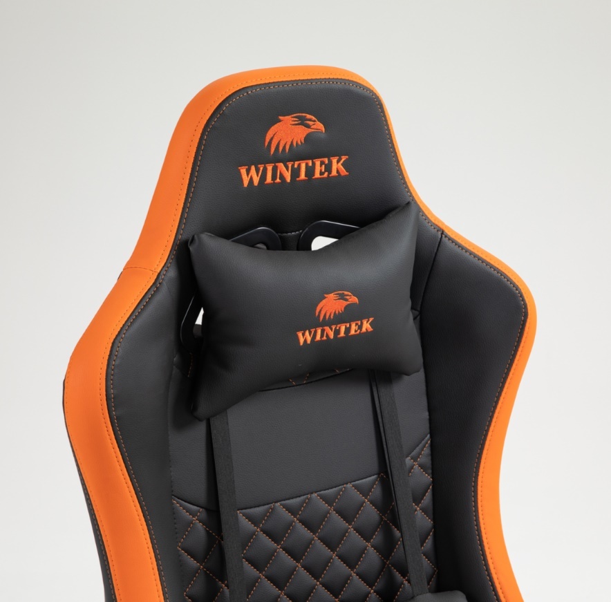 Игровое кресло WINTEK YX-8155-3D, черный, оранжевый