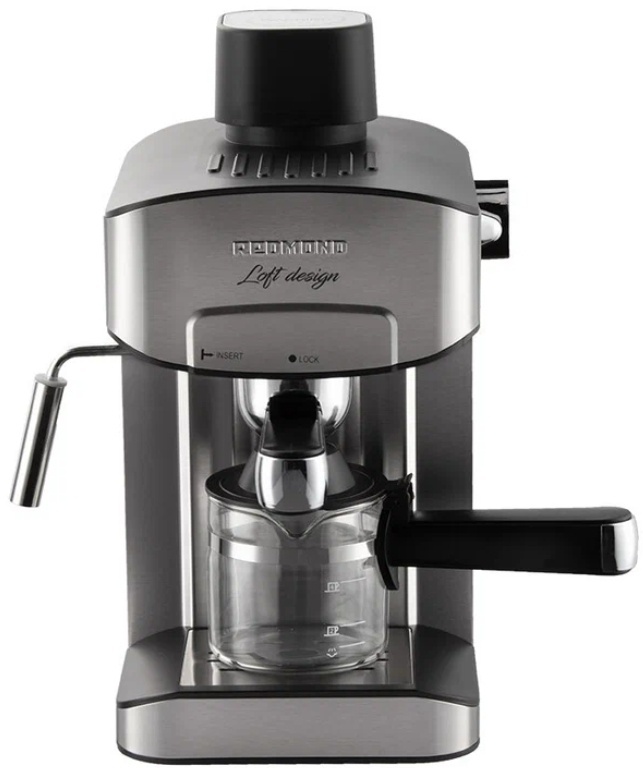 Кофеварка REDMOND RCM-M1523 черный, серебристый