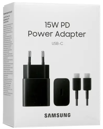 Зарядное устройство Samsung EP-T1510XBEGRU с кабелем, черное