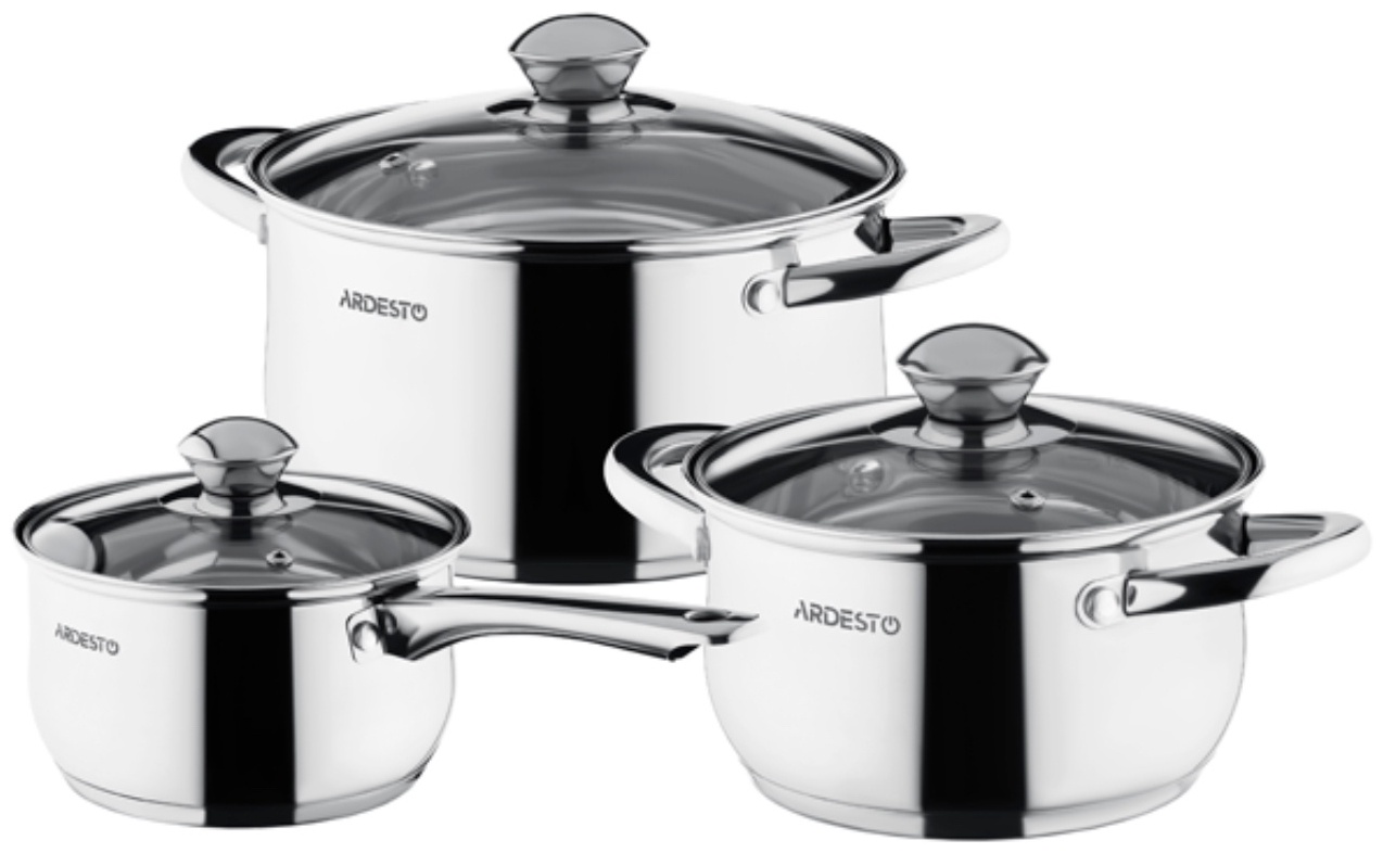 Ardesto набор кастрюль Gemini Gourmet Varese AR1906PS нержавеющая сталь 6 в 1