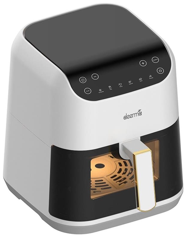Аэрофритюрница Deerma DEM-KZ130W черно-белая