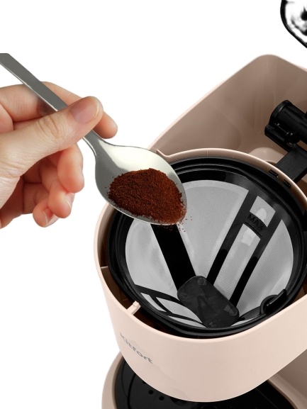 Кофеварка Kitfort КТ-7303 бежевый, черный