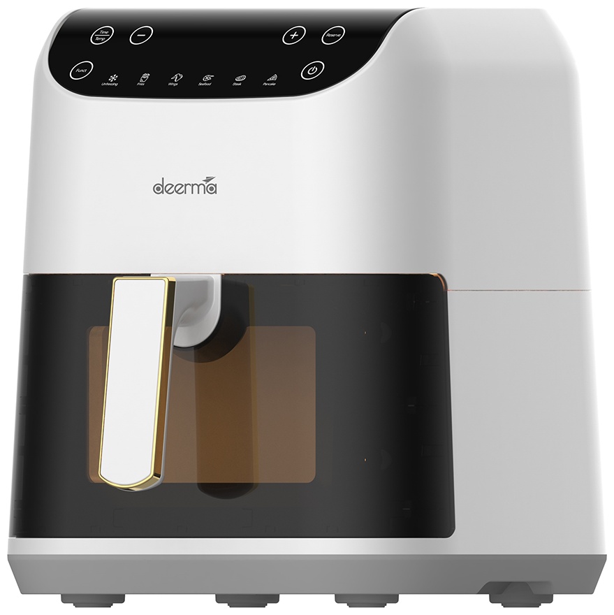 Аэрофритюрница Deerma DEM-KZ130W черно-белая