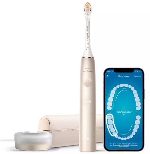 Philips звуковая Sonicare 9900 Prestige HX9992/11 щетина средняя