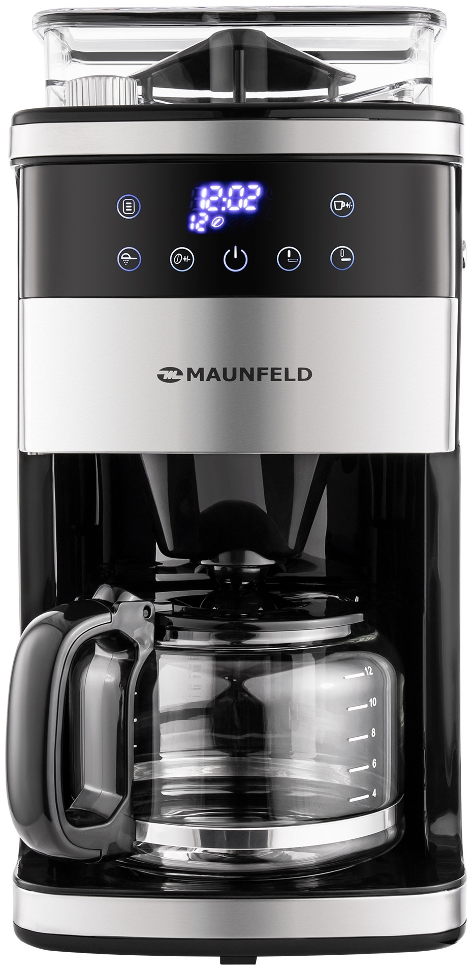 Кофемашина MAUNFELD MF-723S серебристый, черный