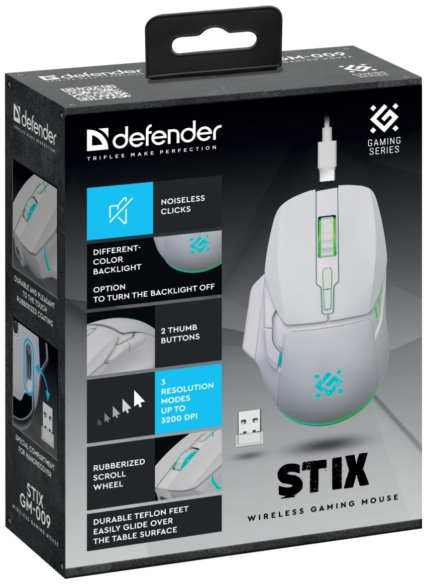 Defender Stix GM-009 52009 белый