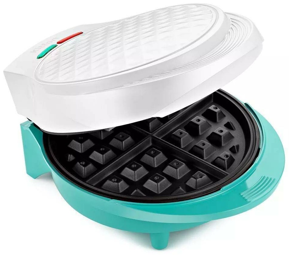 Вафельница Kitfort KT-1667 белый, бирюзовый