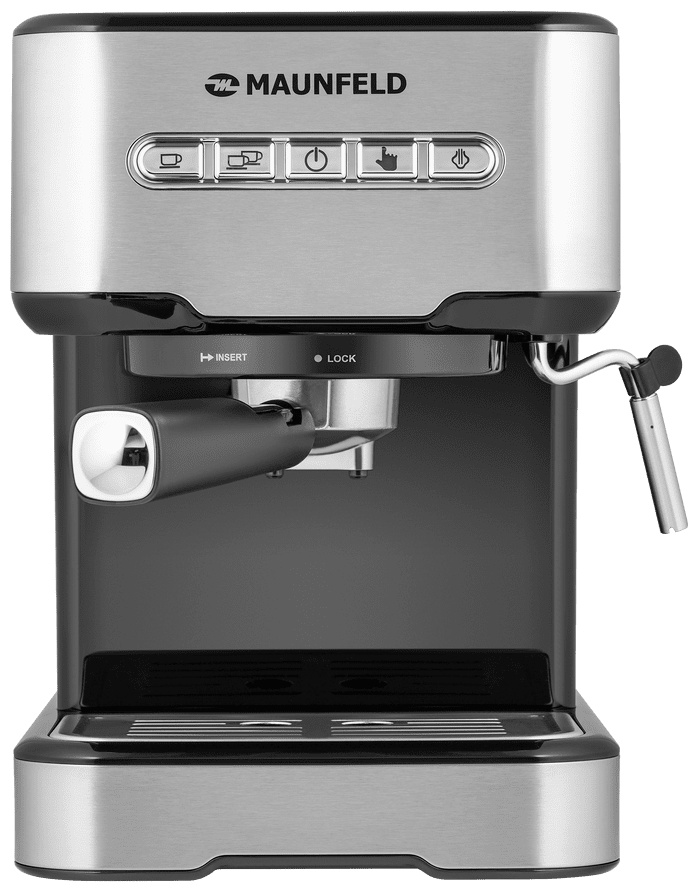 Кофемашина MAUNFELD MF-724S черный, серебристый