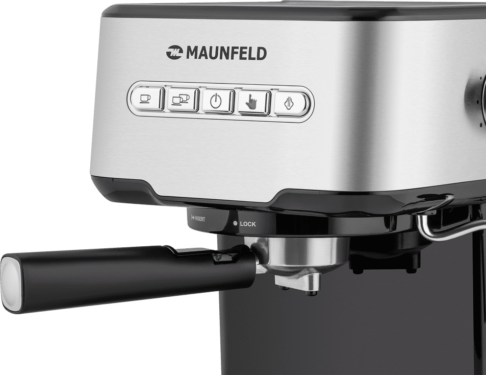 Кофемашина MAUNFELD MF-724S черный, серебристый