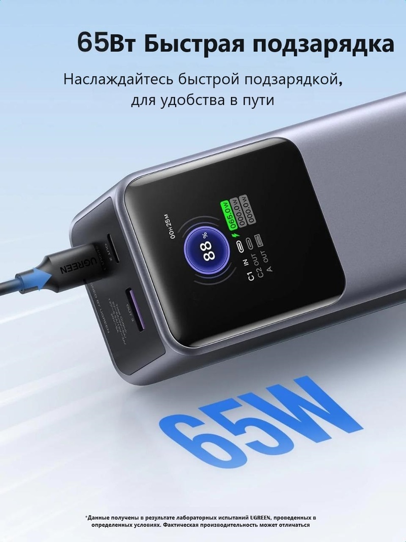 Ugreen 35525 25000 мАч серый