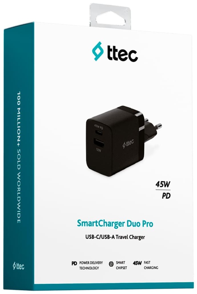 TTEC SmartCharger Duo PD 45W черный