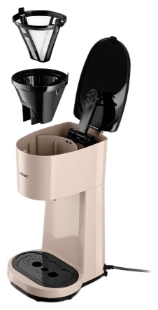 Кофеварка Kitfort КТ-7303 бежевый, черный